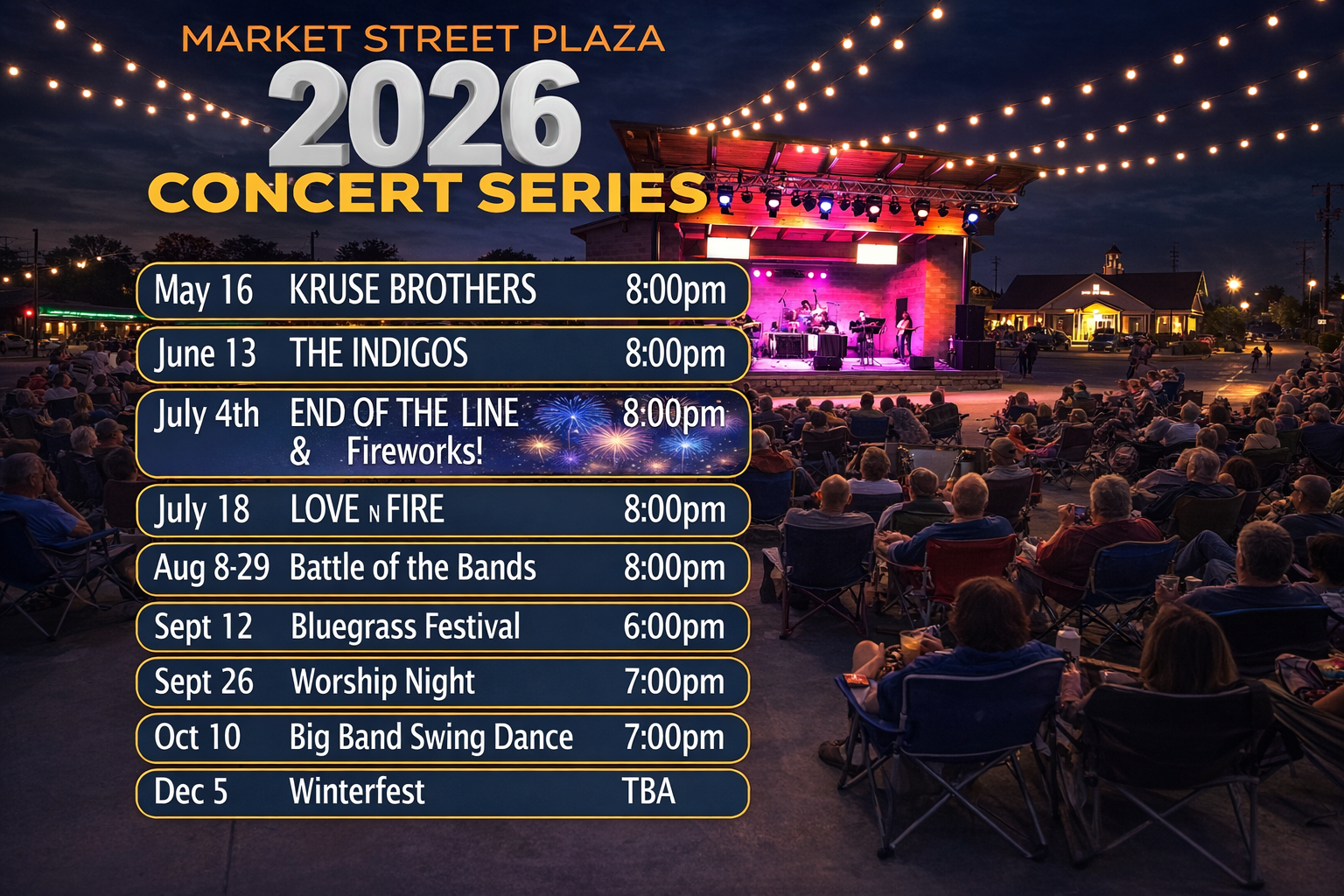 Market Street Plaza 2026 Concert Series Announced
